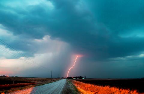 Climate Risk sidebar image of a thunderstorm